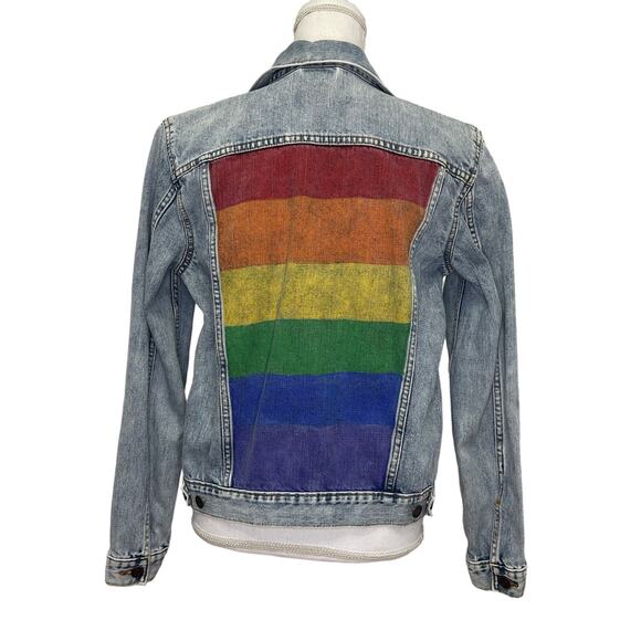 GAP Jackets & Blazers - GAP Denim Rainbow Pide Jacket
